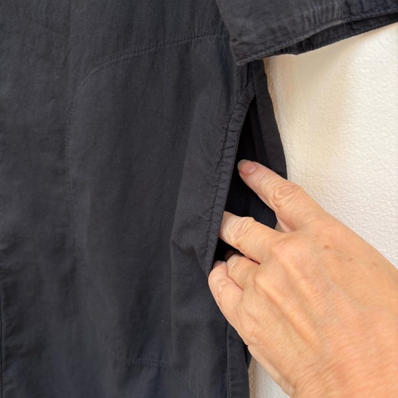 Prairie Underground Organic Cotton Shift Mini Dress Minimalist Black Size M - Picture 6 of 12